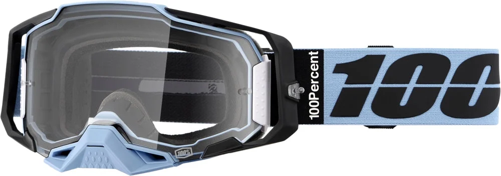100% Armega Goggles (One Size Fits Most, Petros / Clear Lens)
