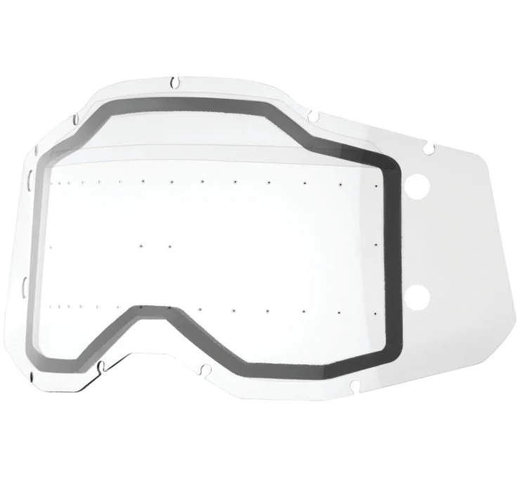 100% Forecast 2 Lens Dual Pane - Clear with Bumps