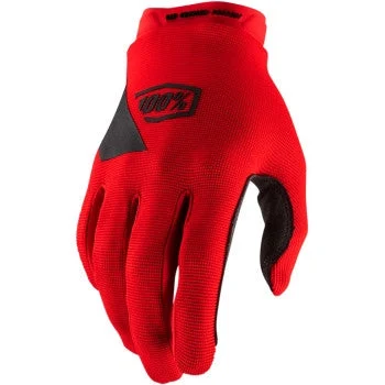 100% Ridecamp Youth Gloves (Small, Red)