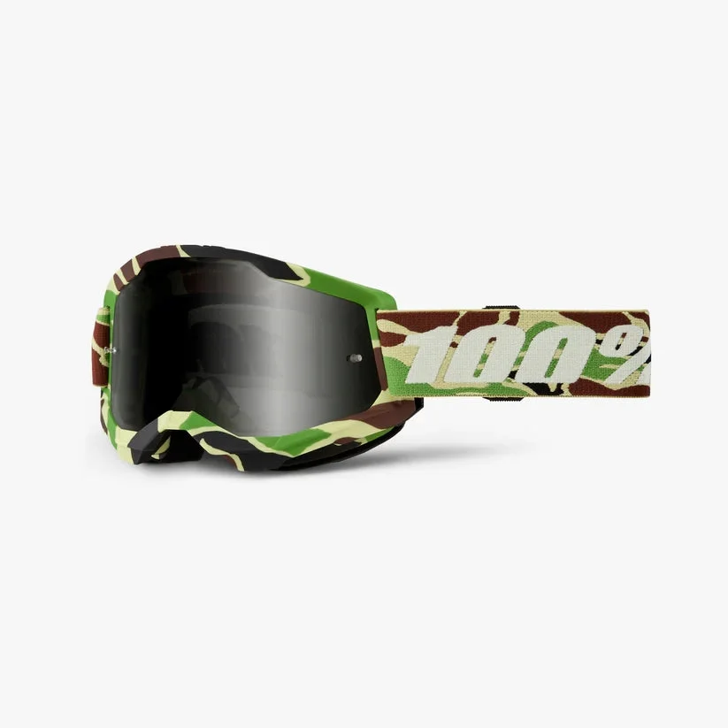 100% Strata 2 Sand War Camo Goggles (One Size Fits Most, War Camo / Smoke Lens)
