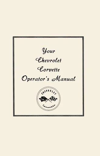 1953 - 1955 Chevrolet Corvette Owner's Manual