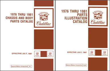 1976 - 1981 Cadillac Chassis & Body Parts and Illustrations Catalog