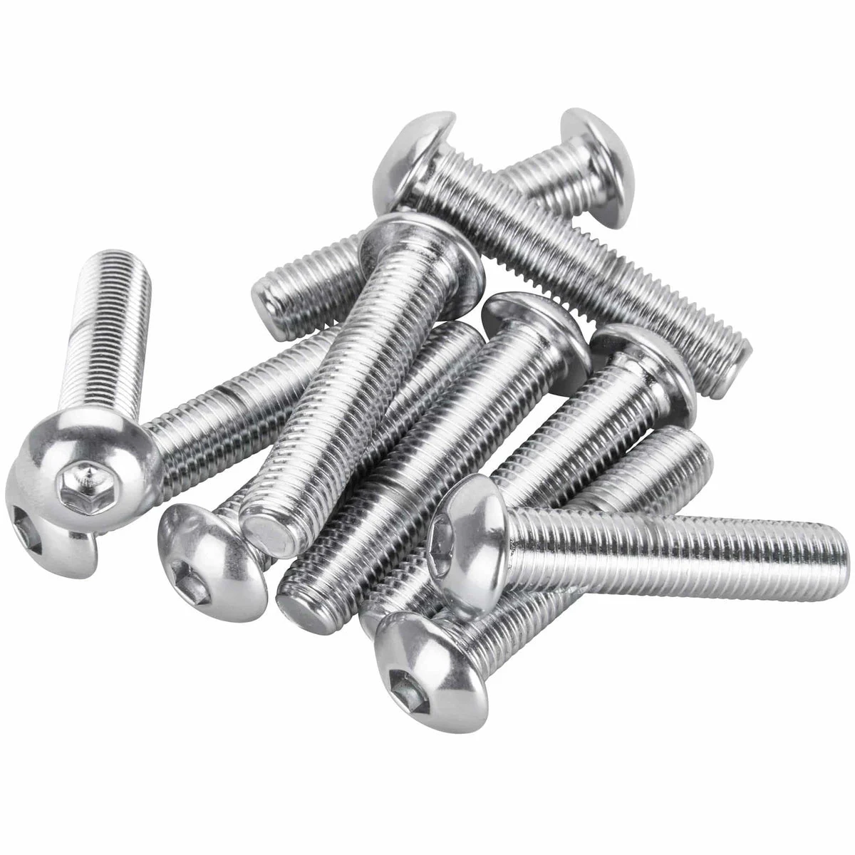 #BHC-816 5/16-24 x 1-1/2 inch Length Chrome Button Head Allen Bolt - 10 Pack