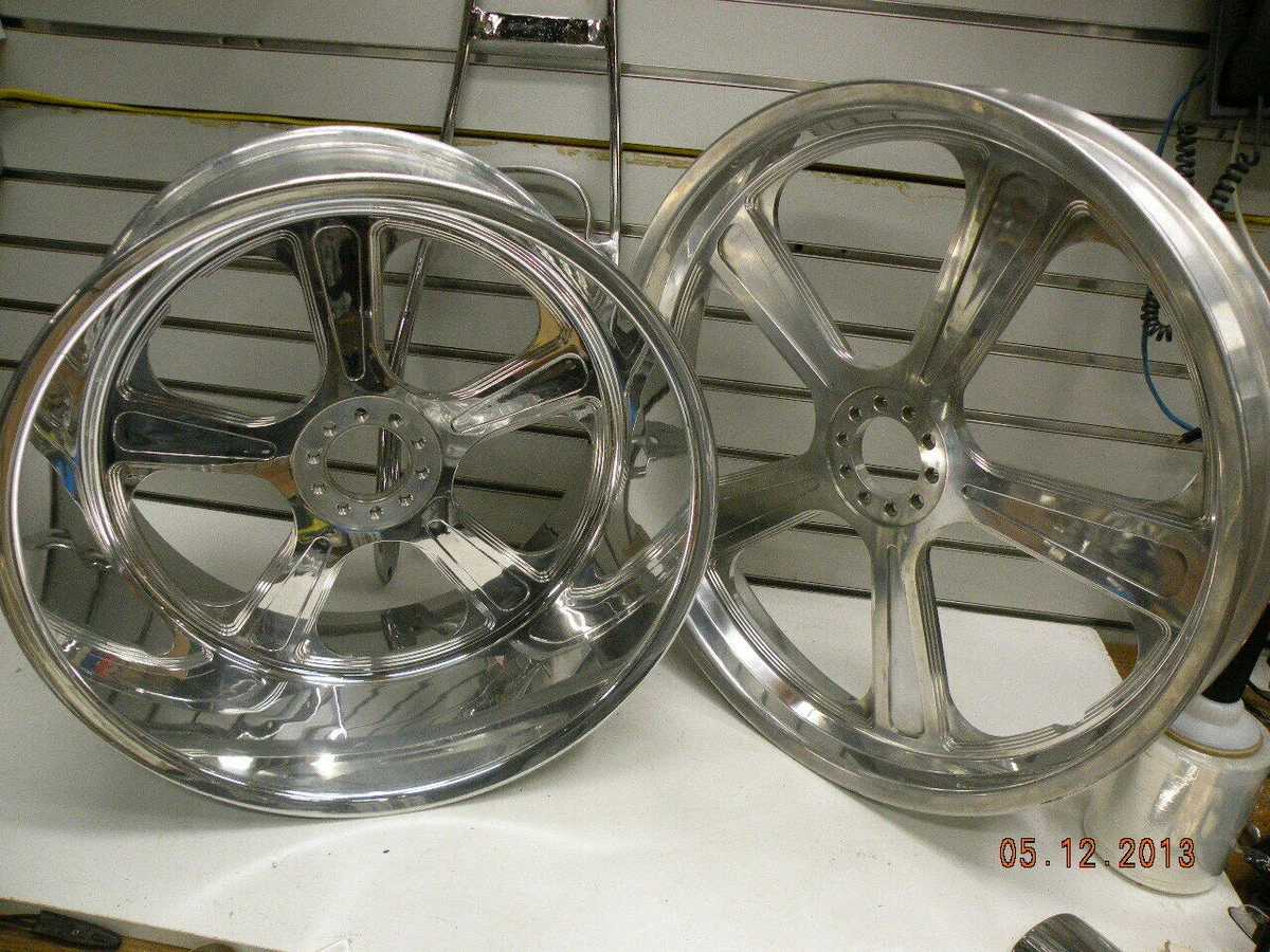 Custom Billet Mag Wheels Ironhorse Chopper 10.5 X18 3.50 X 21 Big Dog Wide Tire!