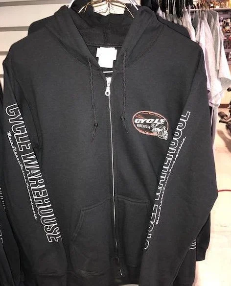 Cycle Warehouse Black Long Sleeve Zip Up Jacket