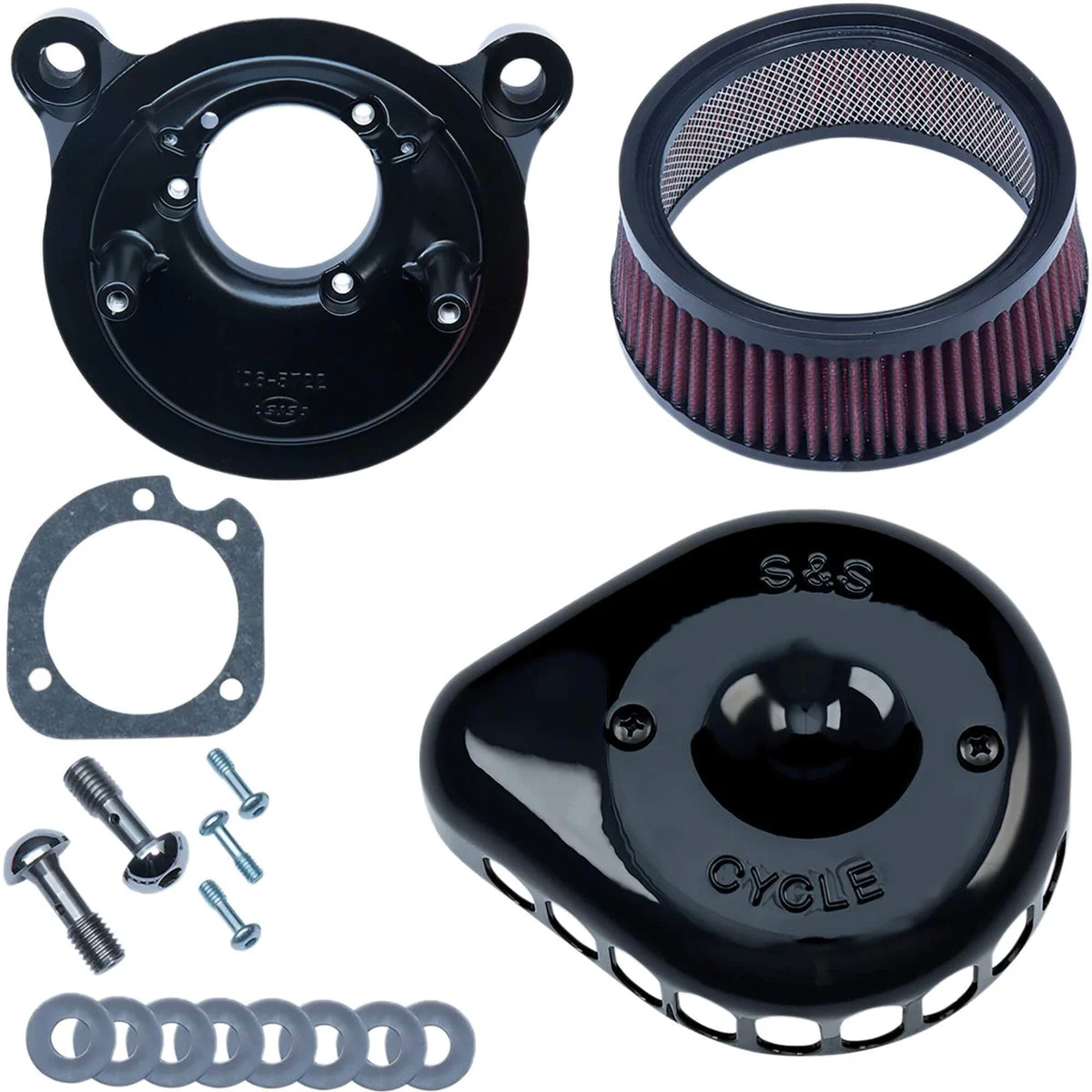 Mini Teardrop Stealth Air Cleaner - Black - 2001-2017 Harley-Davidson Twin Cam