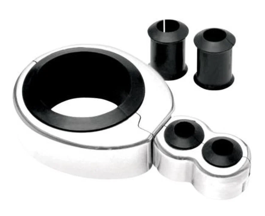 Motion Pro 11-0042 Cable Clamp - 1 1/4in.-1 1/2in. Dual Throttle/Clutch - Chrome