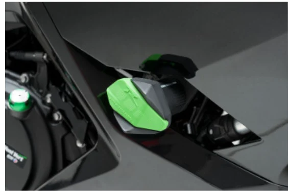 Puig 6378V Rubber End Protectors for R12 Crash Pads - Green