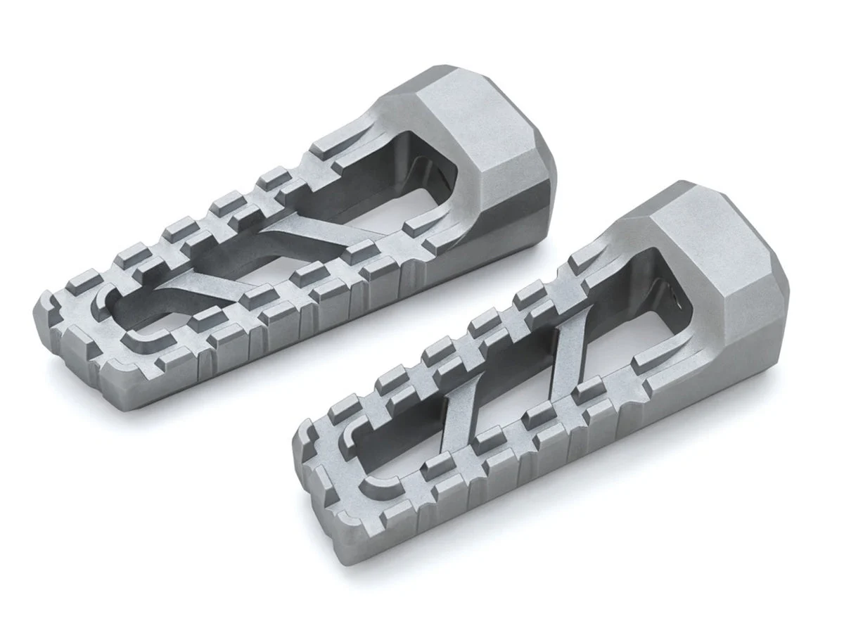 Riot Footpegs Silver With Adapter Harley Chopper Dyna Sportster