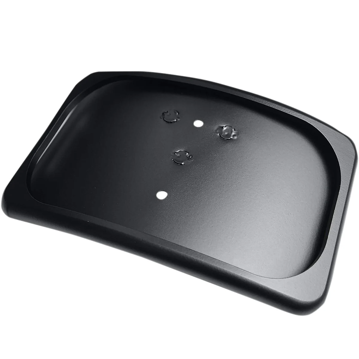 Small Radius Laydown 3 Bolt Style License Plate Mount Assembly - Flat Black