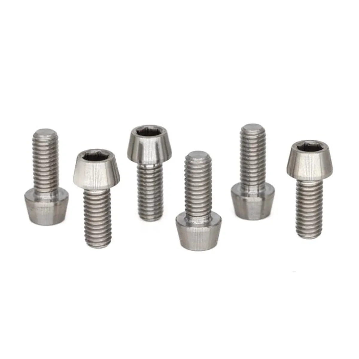 Titanium M6x15mm Tapered Allen Head Bolts, 6 Pc