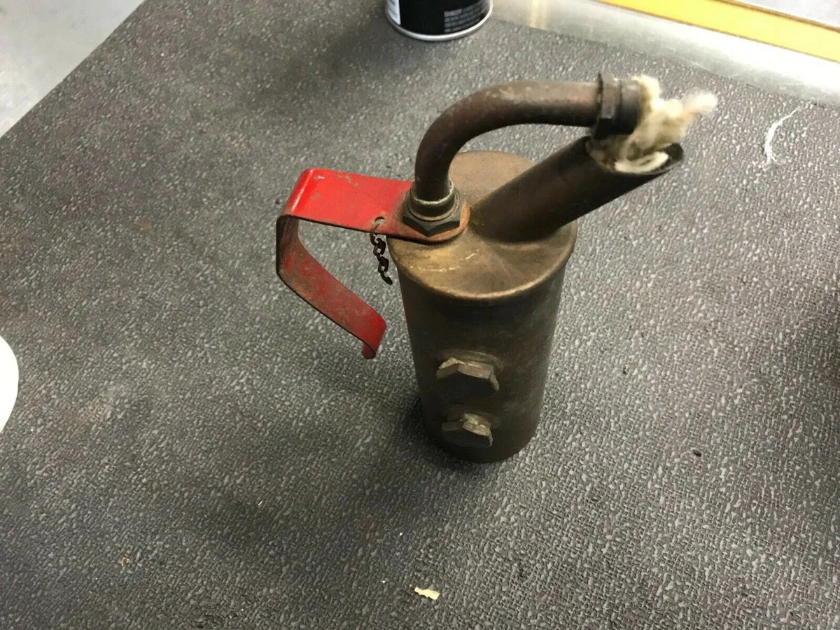 Vintage brass hand alcohol burner torch antique collectible garage art mancave