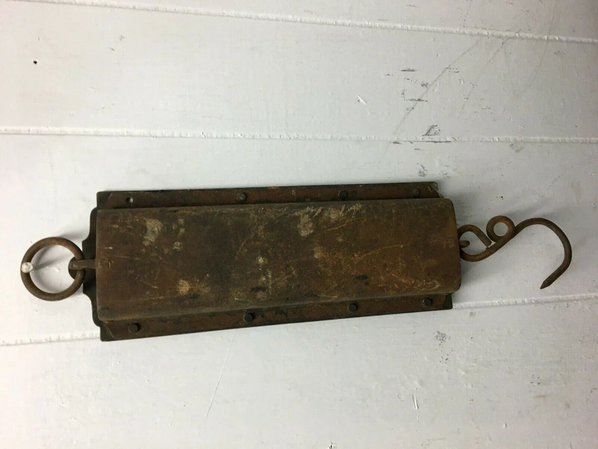 Vtg BRASS Chatillon Improved Circular Spring Balance 60lb. Milk Scale New York